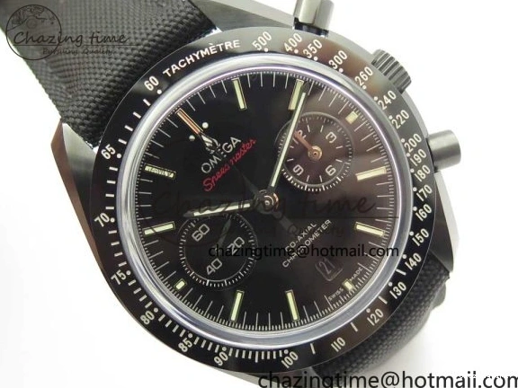 0318 Premium Speedmaster “Dark Side of The Moon” Real Ceramic OMF 1:1 Best Edition on Nylon Strap A 7977